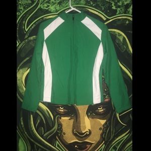 Green & White Track Jacket